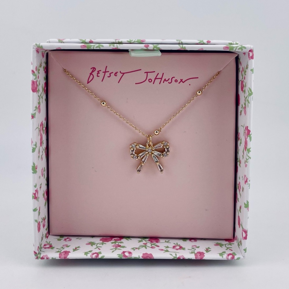 Betsey Johnson Gold Bow Necklace